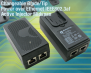 L’alimentatore da muro a spina / punta intercambiabile power over ethernet IEEE8023af PoE, iniettore attivo midspan, fornisce una singola soluzione standard a basso costo globale per i prodotti compatibili PoE modello GT-91085-1548