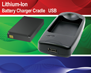 Stazioni Caricabatterie Ioni di Litio, Tipo USB Entrata 5V, 4.2V, 800mA Certificati CE/EMC + FCC per Modello Singolo GT-91126-0305-0.8